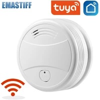 tuya intelligent wifi strobe smoke detector wireless fire alarm sensor tuya app control office home smoke alarm fire protection