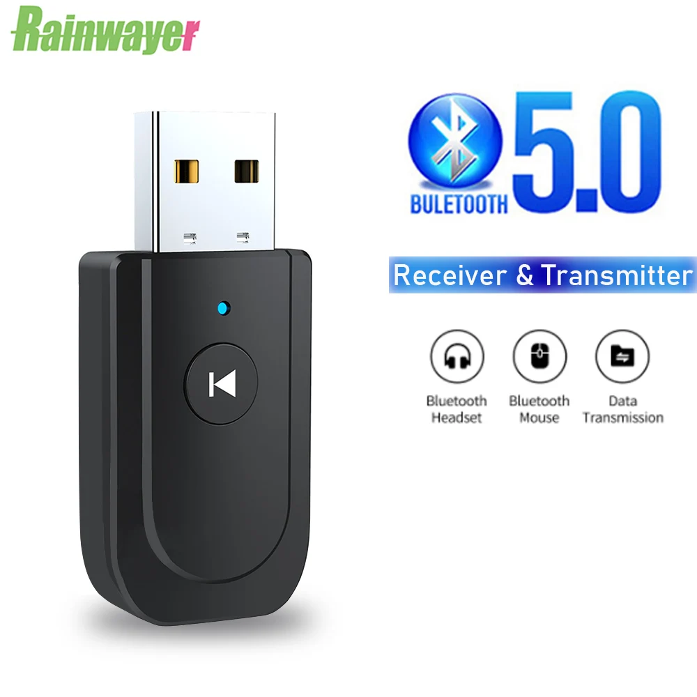 

USB Bluetooth-compatible 5.0 Audio Receiver Transmitter Dongle Mini Stereo Adapter AUX 3.5mm Jack For TV PC Car Kit Adapter