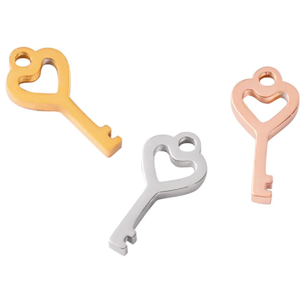 5 шт./лот брелок в форме сердца из нержавеющей стали подвеска сделай сам для