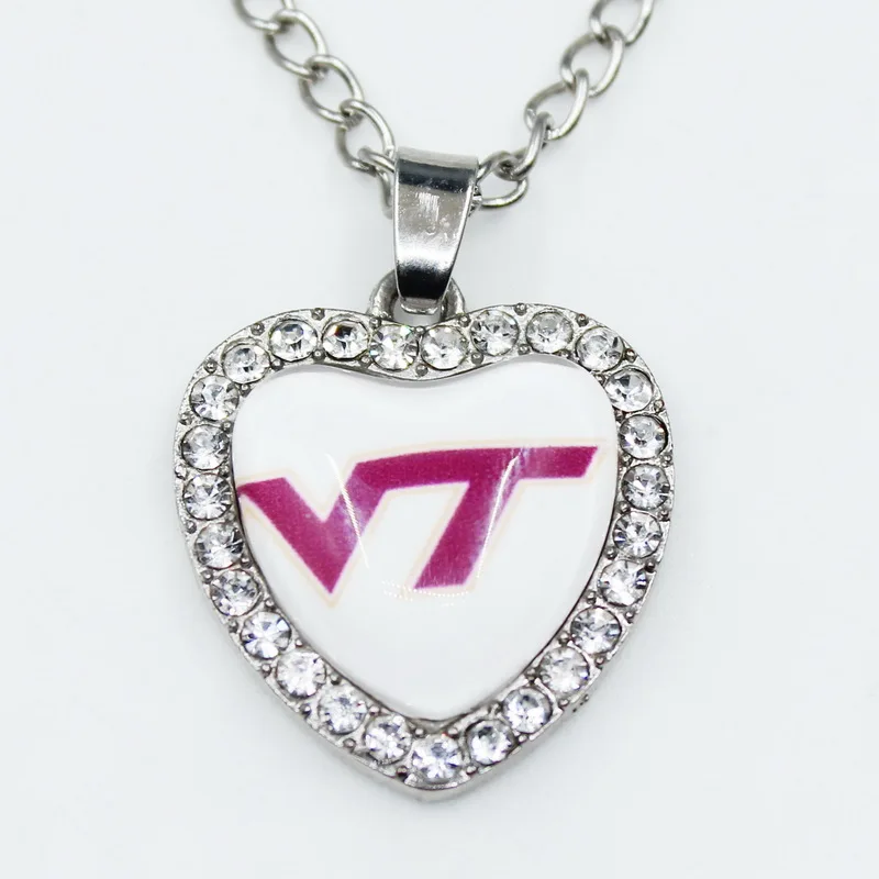 

US university football Team Virginia Tech Dangle Charms DIY Necklace Earrings Bracelet Sports Jewelry Accessories