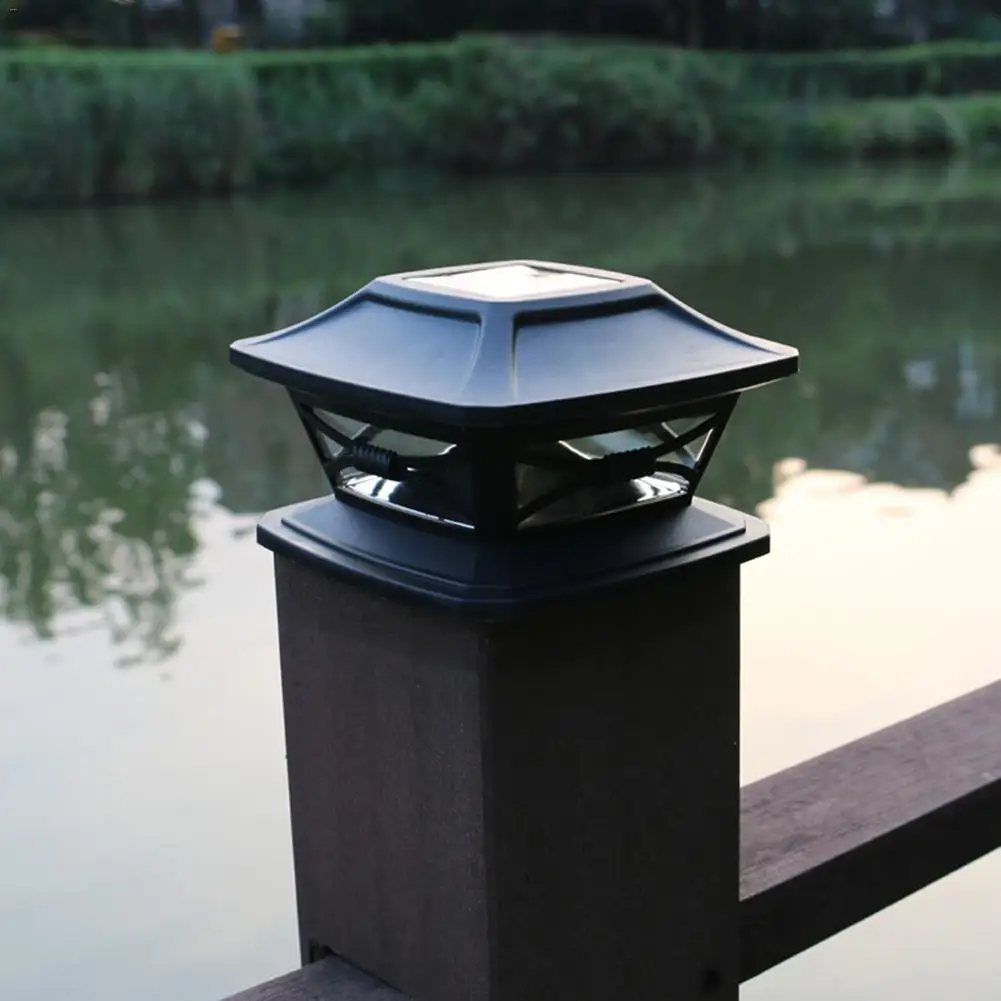 

LED Solar Garden Light Fence Lamp Landscape Post Cap Lamp Outdoor Waterproof Path Deck Square Decor Night Lamp