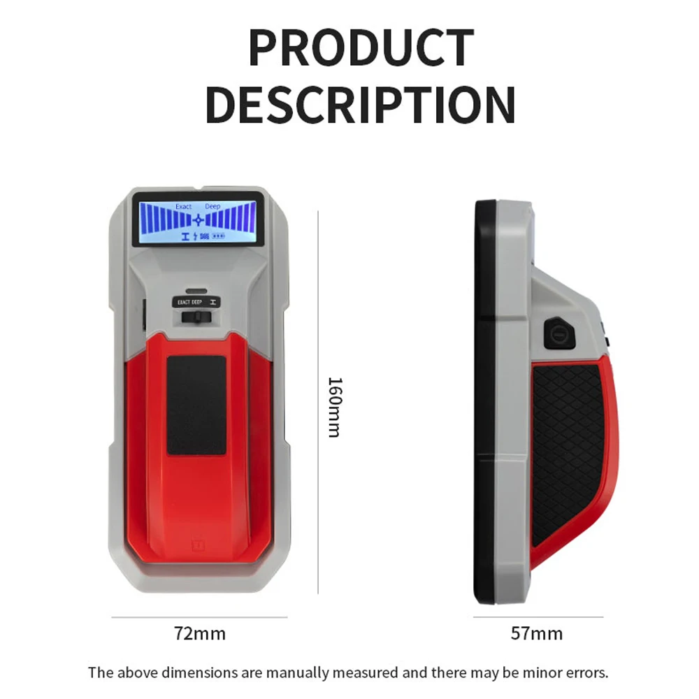 

MAKA Wall Scanner Detector Waterproof Wall Wood Stud Wire Detector Finder Scanner Electronic lcd HD Display