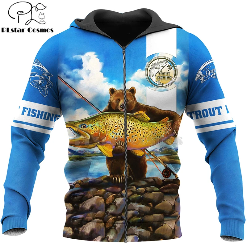

PLstar Cosmos bear HUNTING Fishing 3D Printed Shirts Hoodies/Sweatshirt/Zipper Man Women black bear Bow Hunter Bear pullover-5