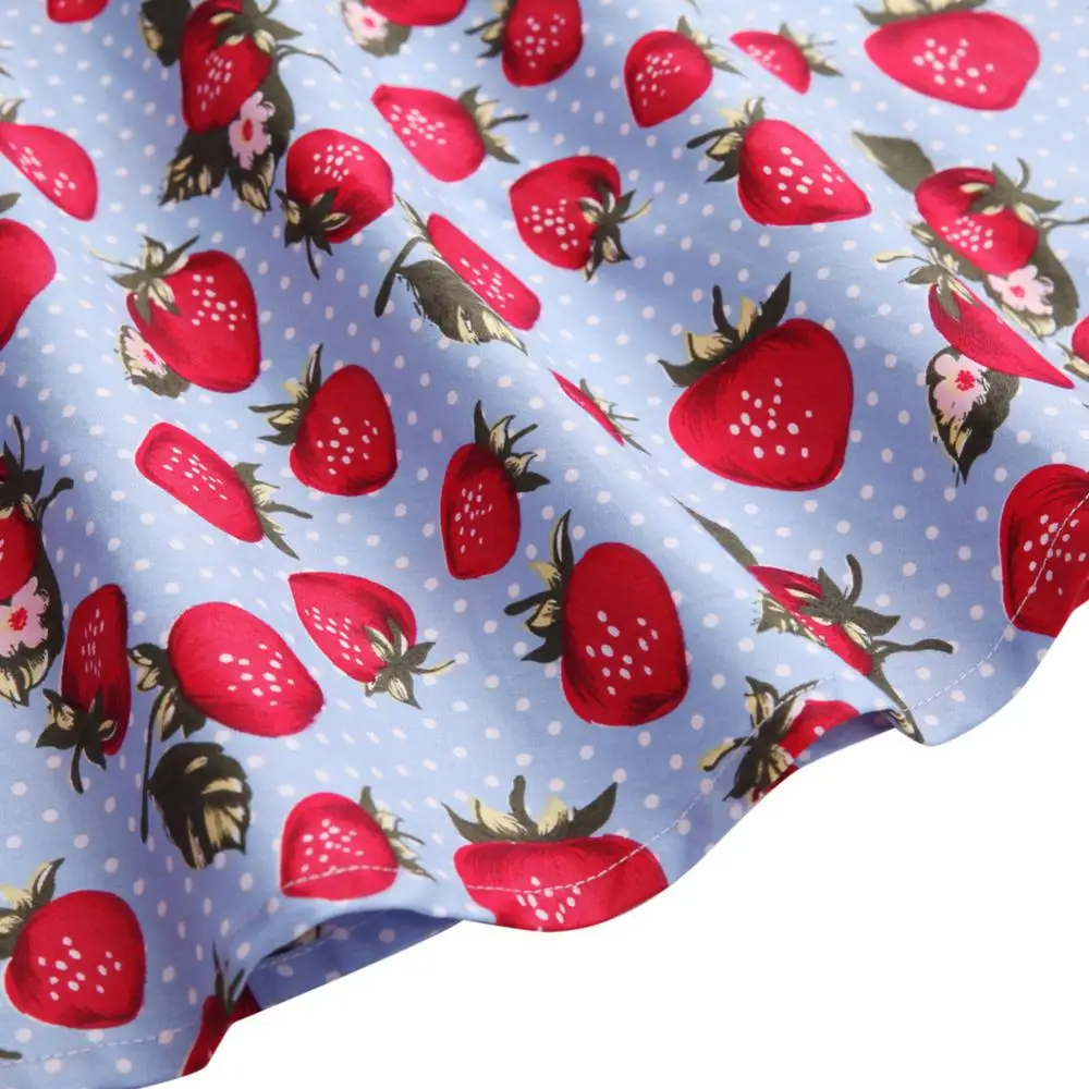 Женская винтажная юбка в горошек SISHION голубая хлопковая стиле ретро 50-х годов