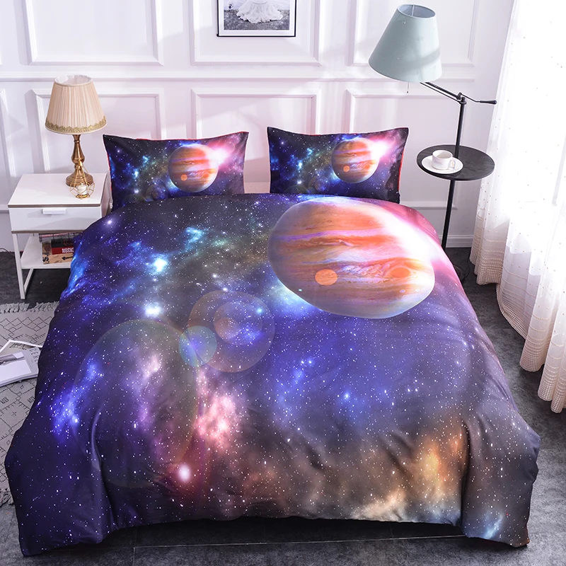 3D Universe Print Bedding Set Kids Bed Duvet Cover Comforter Quilt Nursery Single/Twin/Full/Queen/King Size | Дом и сад