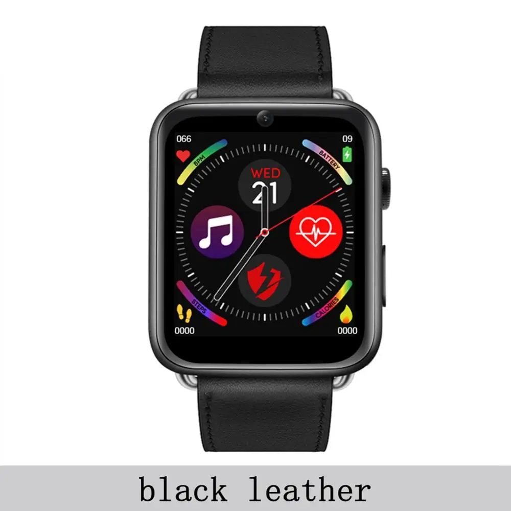 Black Leather LEMFO LEM10 4G Смарт-часы телефон Android 7,1 3 ГБ+ 32 Гб Поддержка gps/WiFi/sim-карты/монитор сердечного ритма 2МП камера умные часы - Цвет: Black Leather