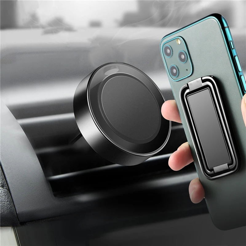 2021 Foldable Mobile Finger Phone Ring Stand Back Ultra Thin Phone Holder Multi Angle Portable Car Desk Metal Kickstand Support