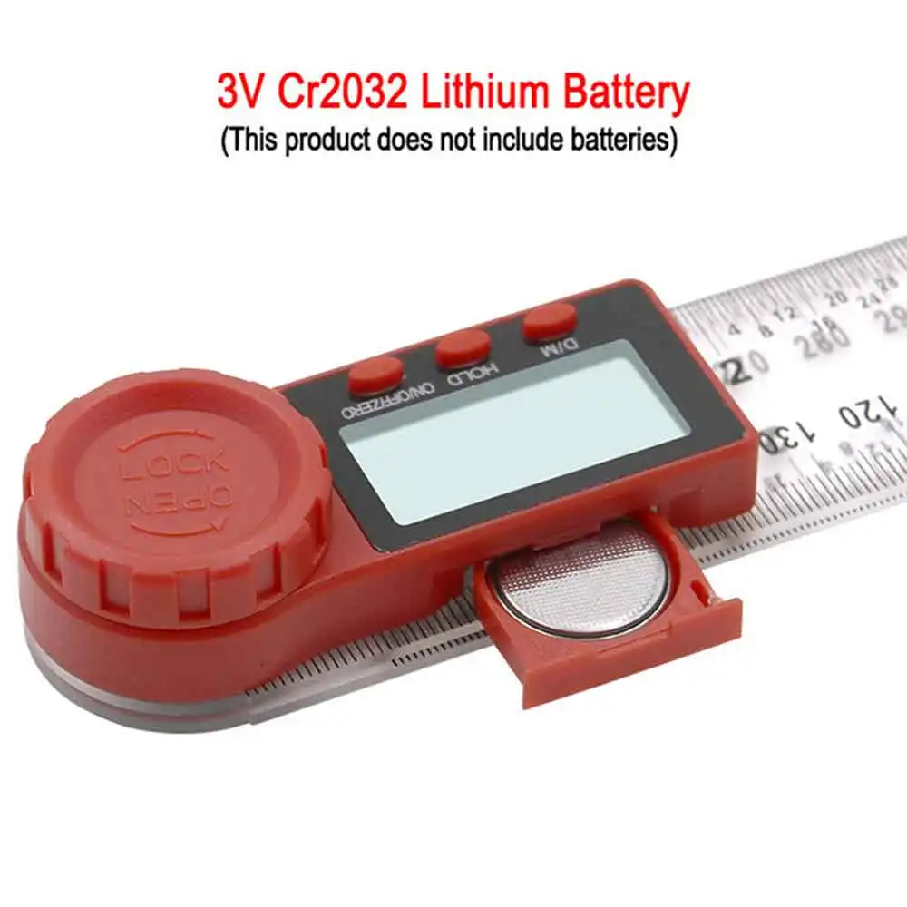 Digital Protractor Inclinometer Goniometer Level Measuring Tool Stainless Steel Angle Ruler Electronic Gauge 0-200mm | Инструменты