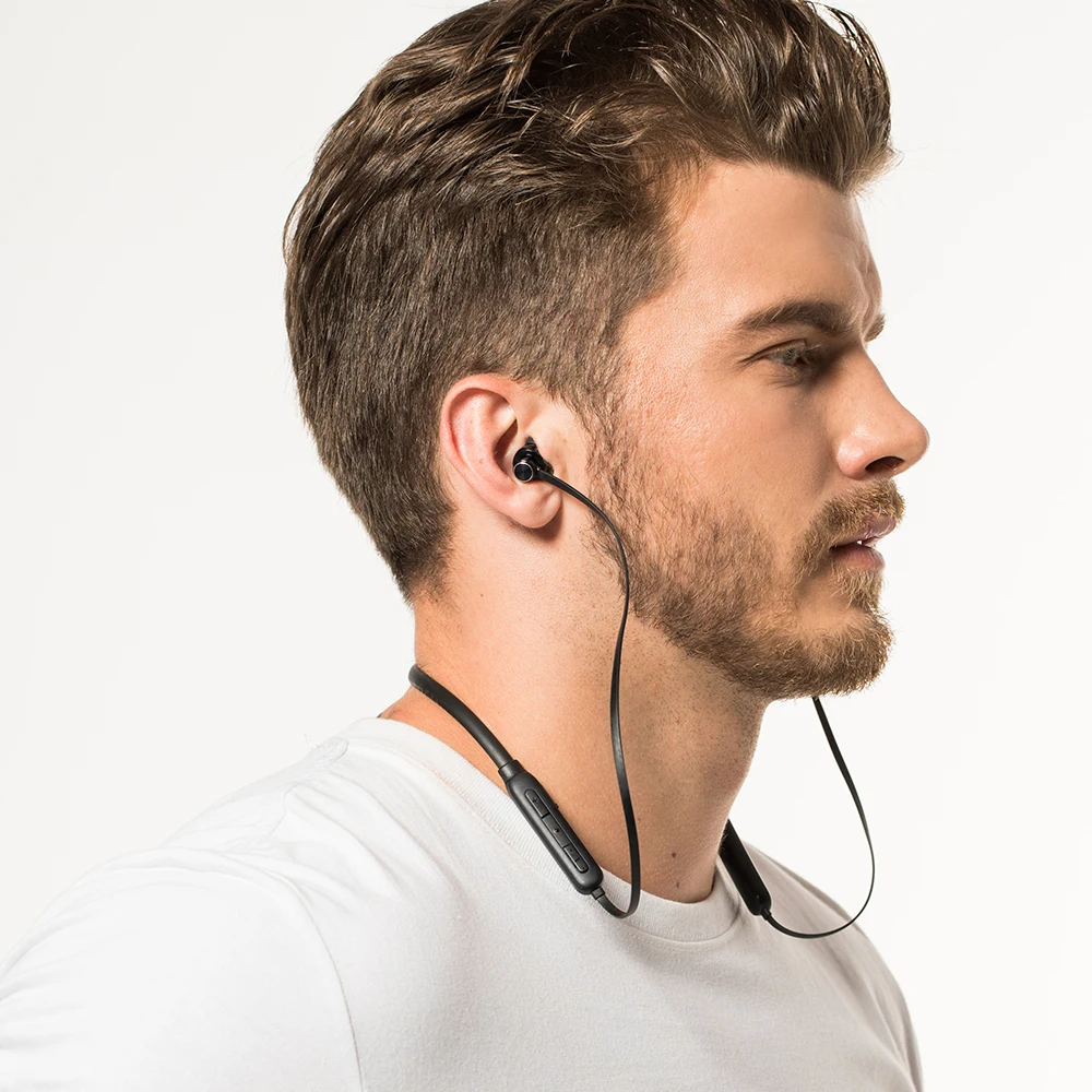 IPUDIS Bluetooth наушники с шейным ремешком IPX5 водонепроницаемые спортивные беспроводные стерео наушники Магнитная гарнитура 130 мАч с микрофоном