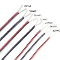 ul2468 2pin electrical wires tinned copper wire red black cable flexible cord 161820awg led extend inlead car wire harness diy