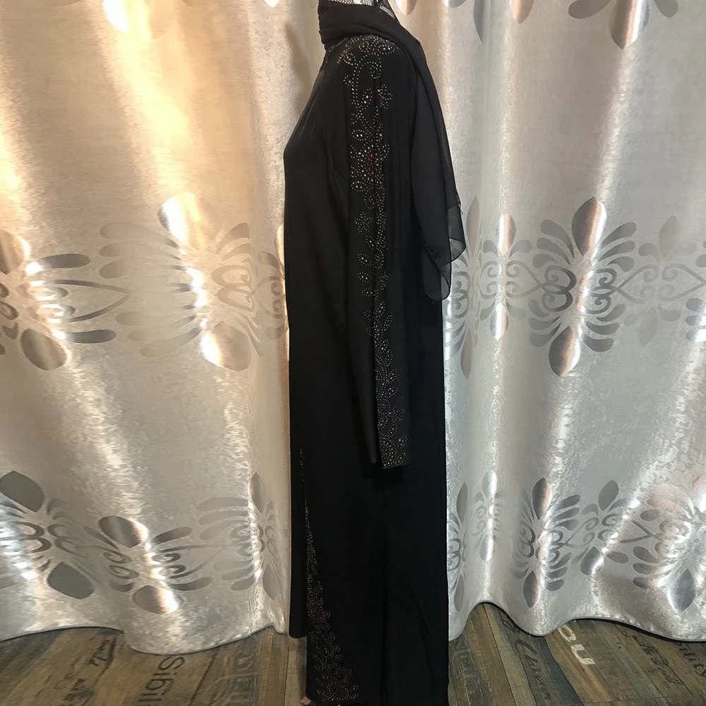 

Abaya Dubai Muslim Dress with Hijab Ramadan Eid Black Caftan Moroccan Kaftan Djellaba Islamic Clothing Abayas for Women Vestidos