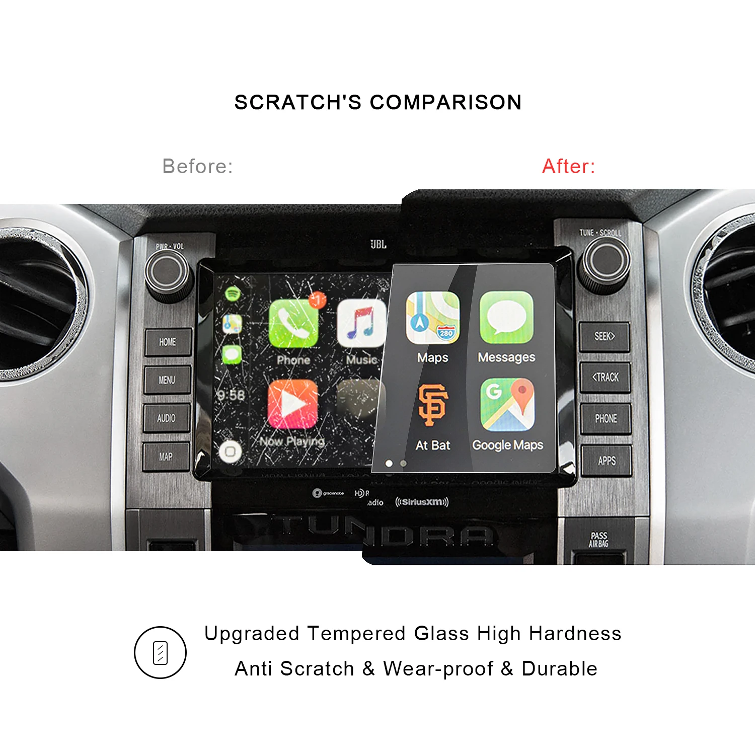 

RUIYA For 4Runner 2020 8 Inch Car Navigation Touch Center Display Screen Protector Auto Interior Accessories Tempered Glass Film