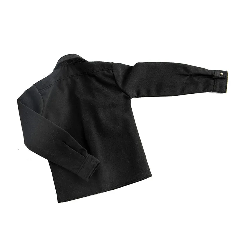 

1/6 Men's long-sleeved black shirt T-shirt suit inside Clothing accessories Fit 12'' Action Figure Body