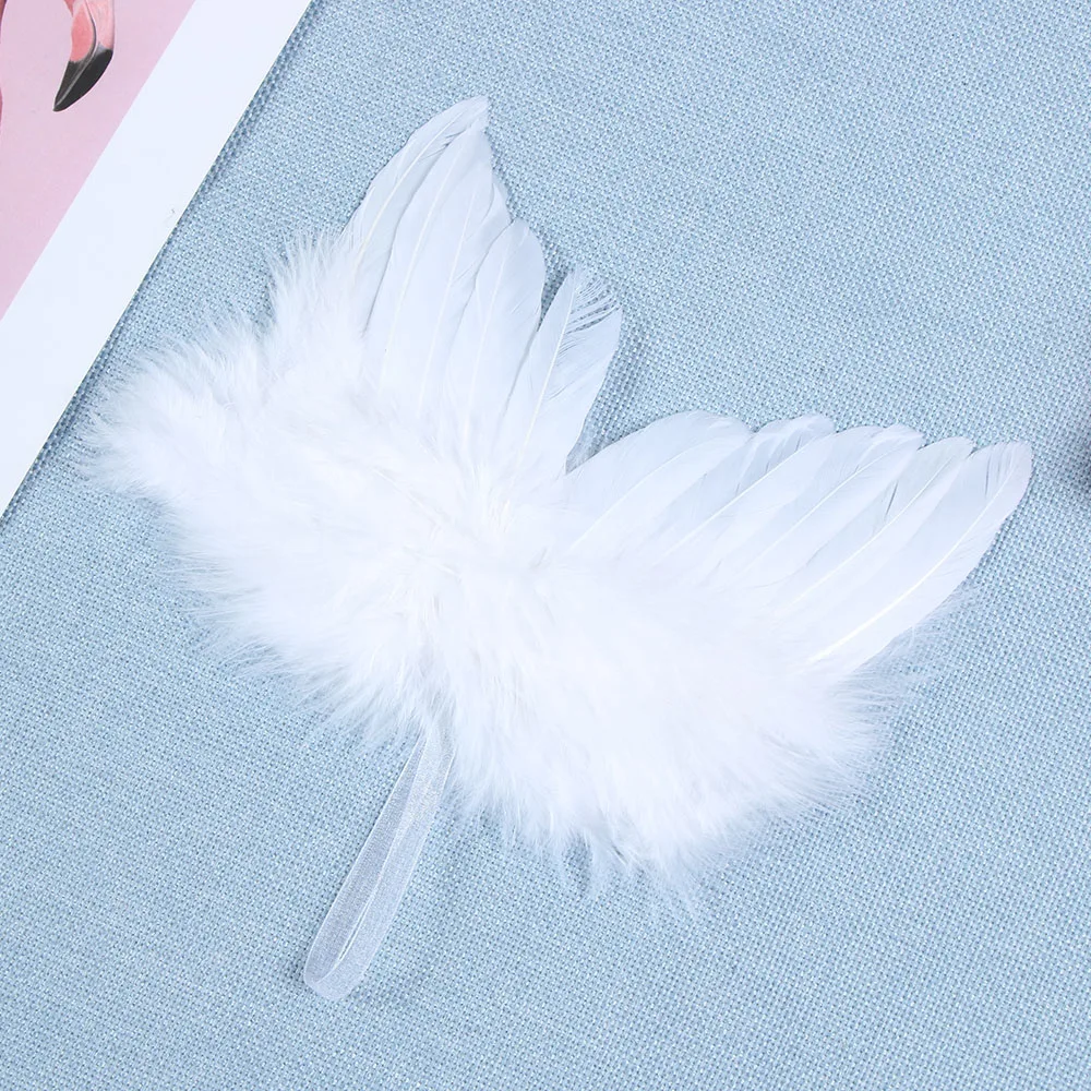 1 шт. женские туфли с отделкой белыми перьями крыло милое подвесное украшение