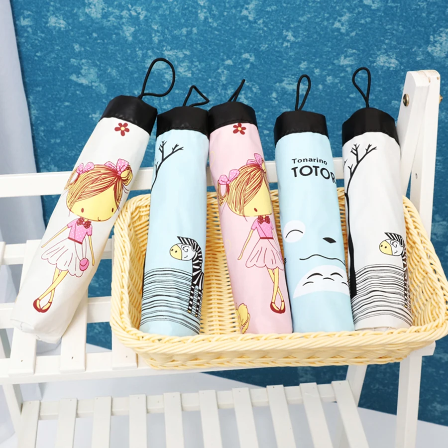 Зонт с изображением кроликов Rain женский корейский двойной розовый зонтик для