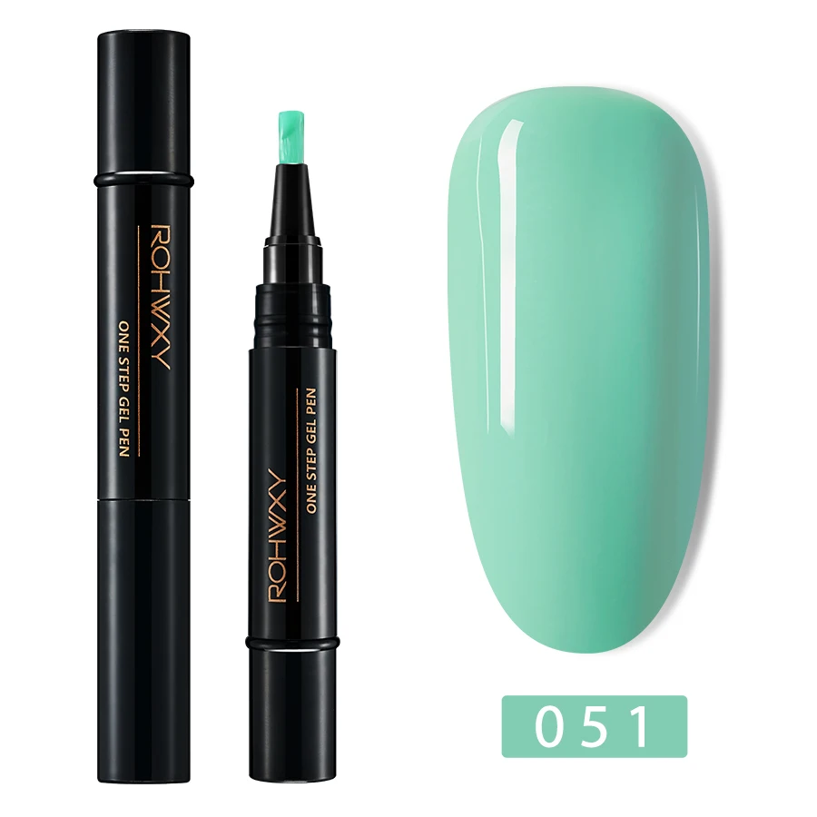 A-051 ROHWXY Гель-лак one step УФ светодиодный био-Гели Soak Off Гель-лак для маникюра 3 в 1 нейл-арта Лаки ручка Гибридный стойкий гель Краски - Цвет: A-051