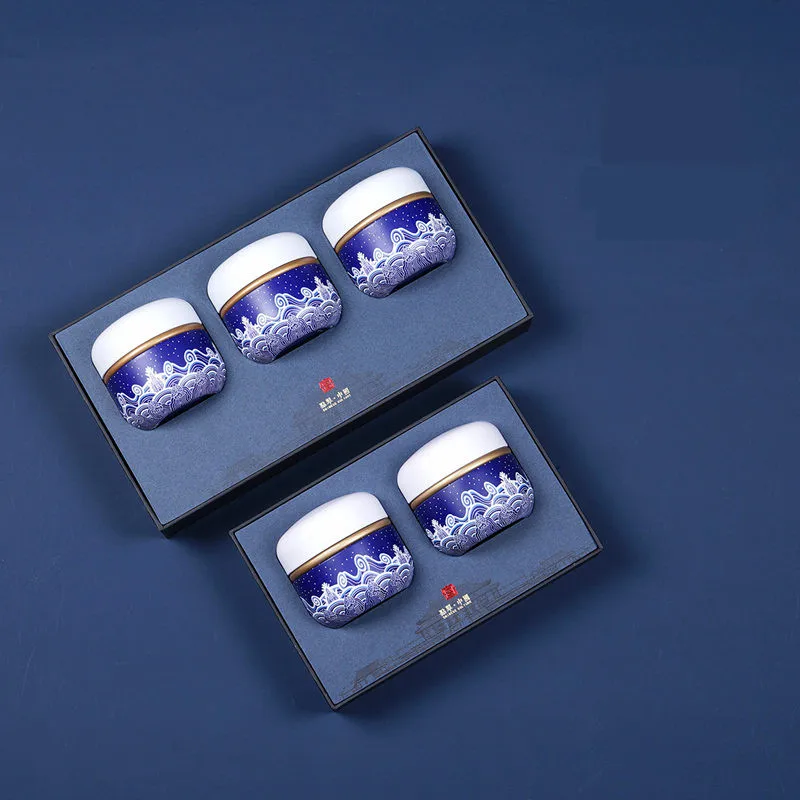 Коробка для черного чая и зеленого 3 шт./компл. влагостойкая герметичная жестяная