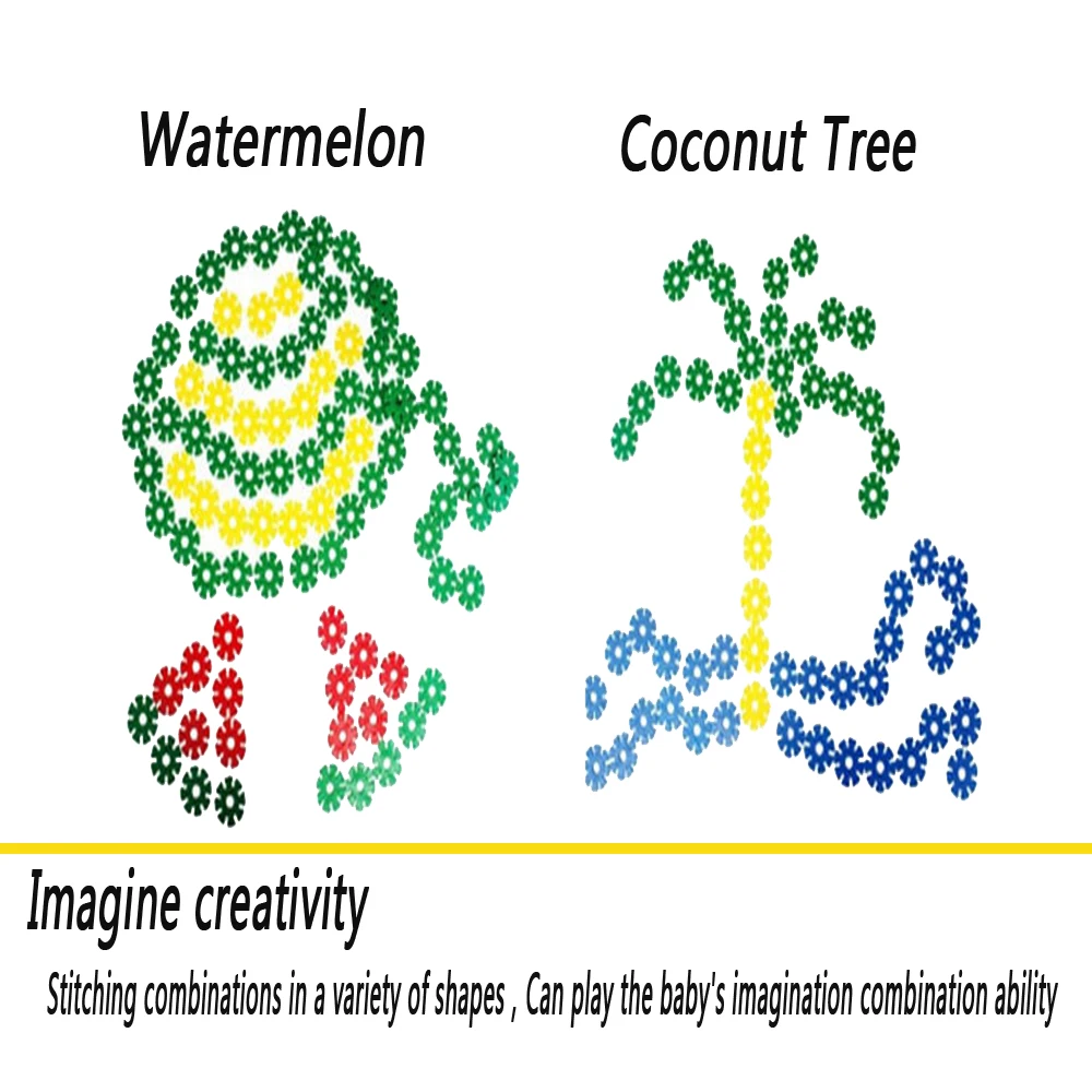 Снежинка строительные блоки утолщенная пластиковая сплайсинга от 1 до 7 лет