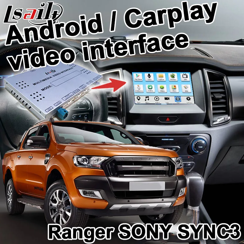 Андроид/carplay интерфейсный блок для Ford Ranger Everest F-150 беспроводной carplay видео