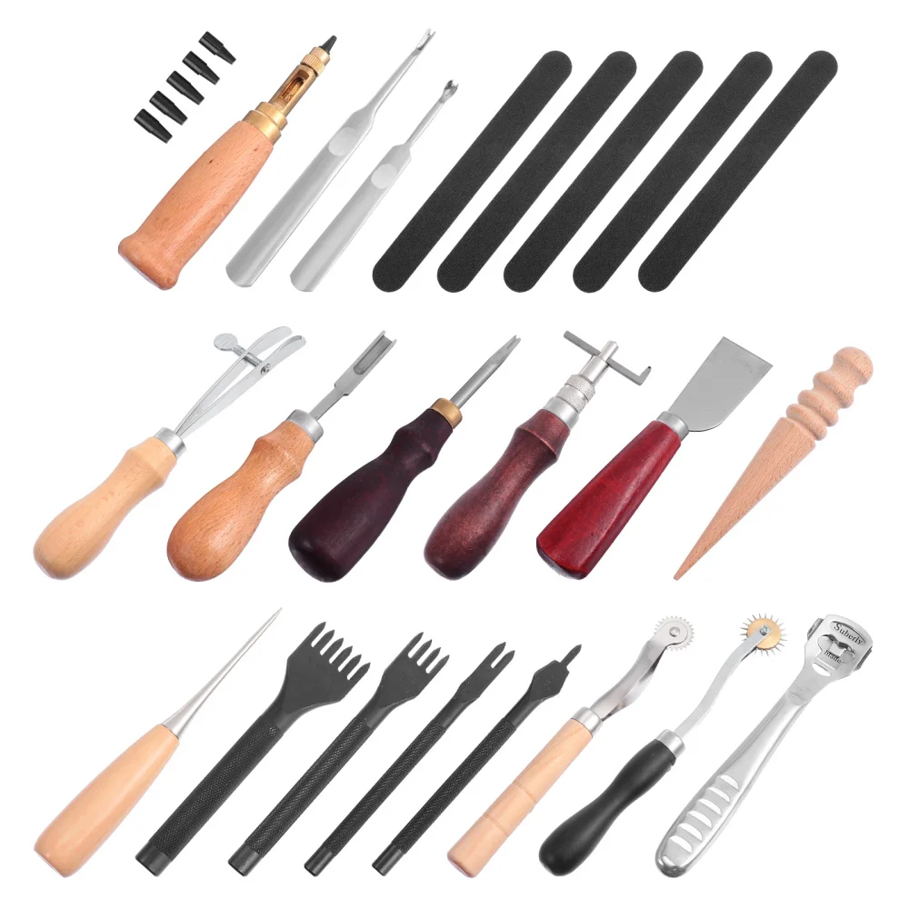 18 шт Профессиональный Кожа ремесло набор инструментов для домашнего ручного