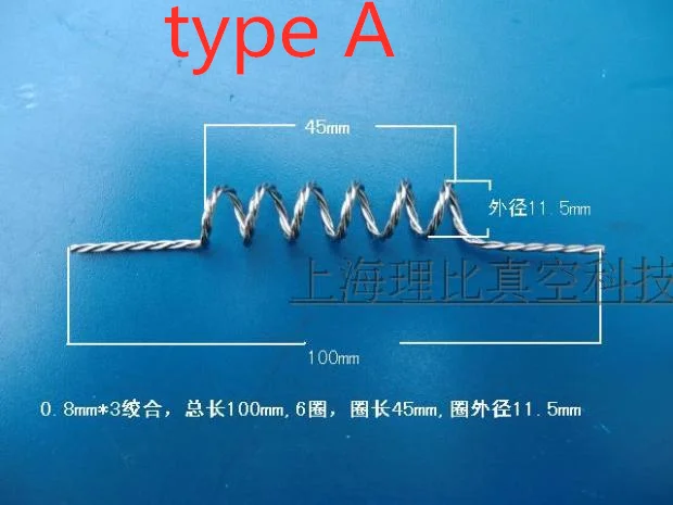 Вакуумное покрытие из вольфрамовой проволоки испарение вольфрамовый скрученный