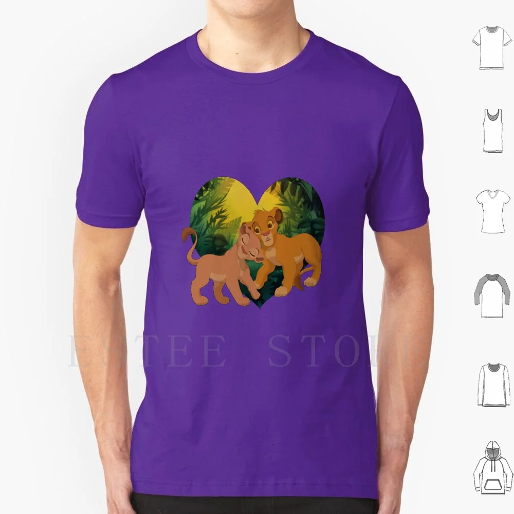 

Иллюстрация персонажа короля льва, футболка Simba Nala Lion Sarabi Mufasa, сделай сам, большой размер, 100% хлопок, персонаж короля льва