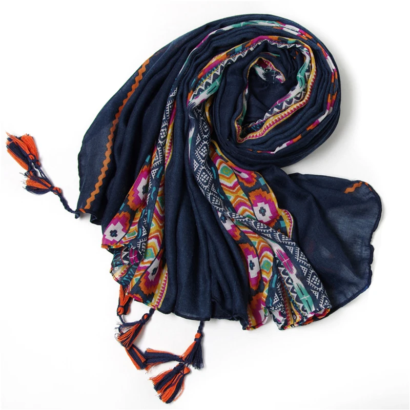 2020 шарф с геометрическим принтом шаль для женщин дизайнерский длинный головной