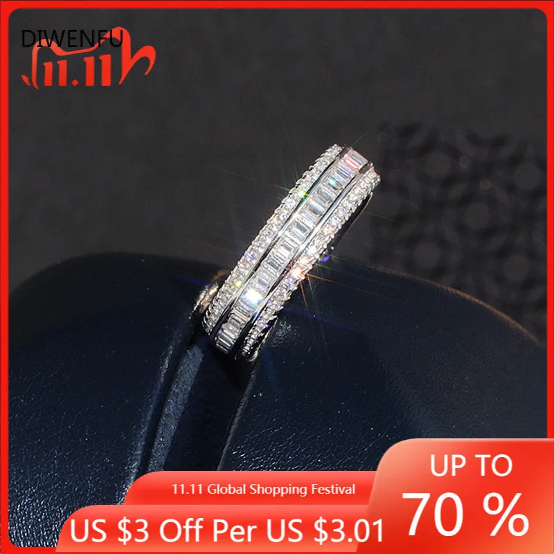 

Diamond Wedding S925 Silver Rings Woman Luxury Cute/Romantic Wedding Bands Rings Silver Diamond Couple Fine Jewelry for Women