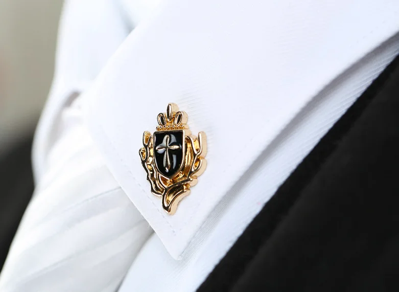 Брошь корсаж крылья швеи мужской костюм рубашка крестик пряжка булавка воротник