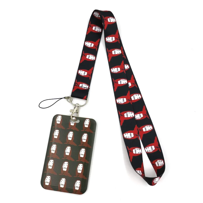 

House of Paper Money Heist Neck Strap Lanyards ID badge card holder keychain Mobile Phone Strap Gift Ribbon webbing necklace