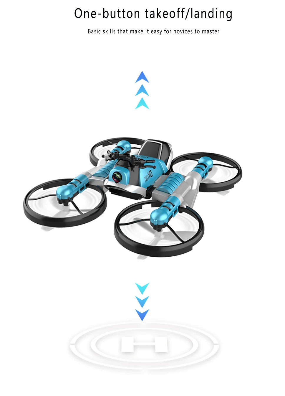 S91 Дрон креативный мотоцикл RC и Дрон 2,4G WiFi двухрежимный трансформирующий мотоцикл Квадрокоптер 1080 HD камера RC Дрон