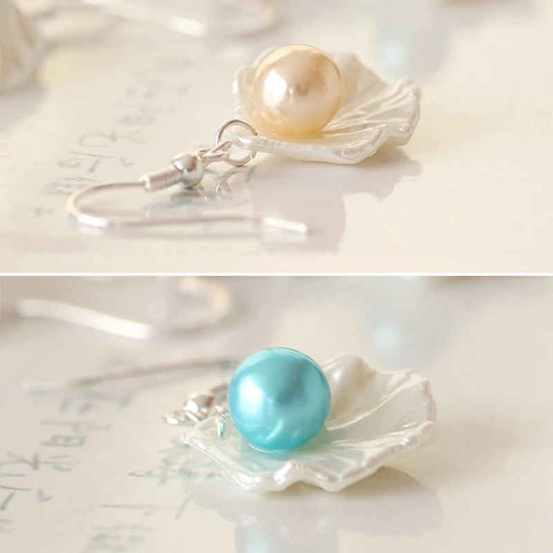 Женские асимметричные серьги подвески длинные жемчужные в Корейском стиле