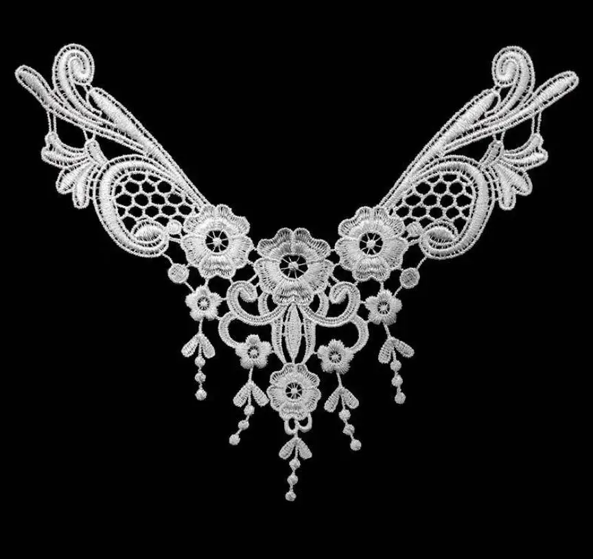 4 шт. белый вырез Кружевная аппликация сетчатая отделка для одежды аксессуары