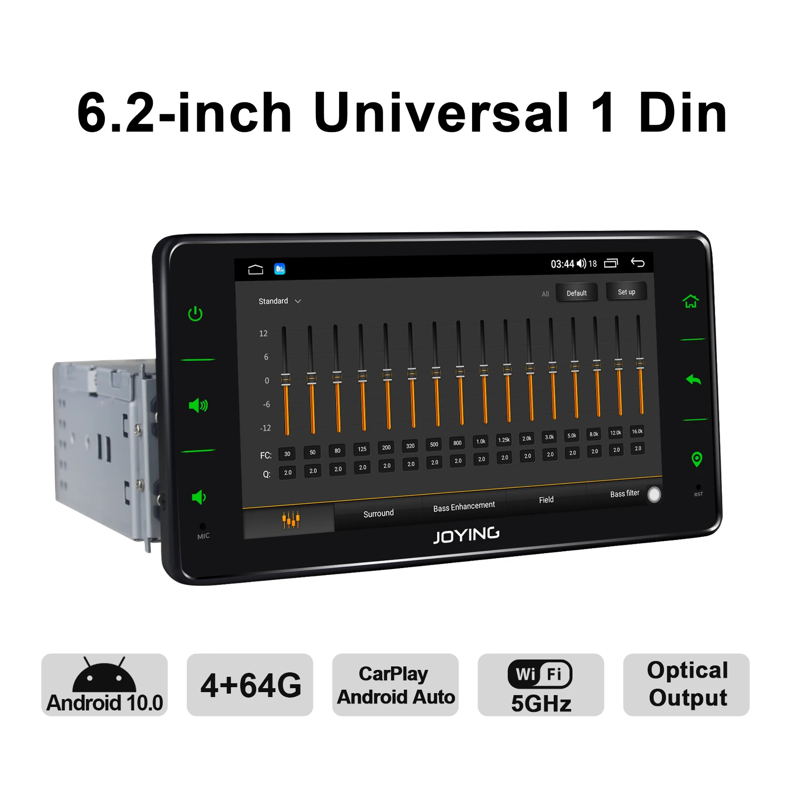 android 10 head unit car radio 6 2 inch 4gb64gb support 4gcarplayandroid autofast boot audio rds video gps navigation 5g wif free global shipping
