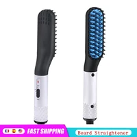 new beard straightener multifunctional hair comb brush electric quick heating hair straightening iron hair styling comb for men