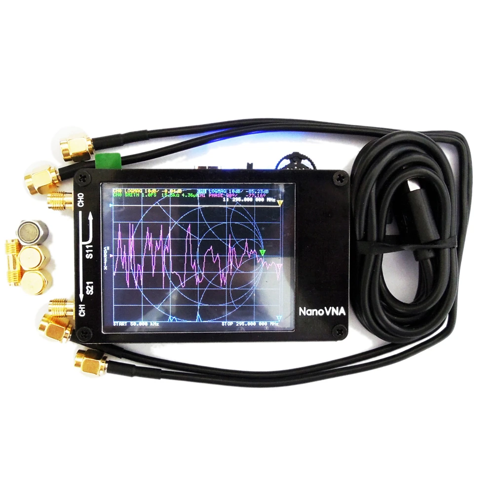Professional Nano VNA Vector Network Analyzer LCD Digital Handheld Shortwave MF HF VHF UHF Antenna Analyzer Standing Wave