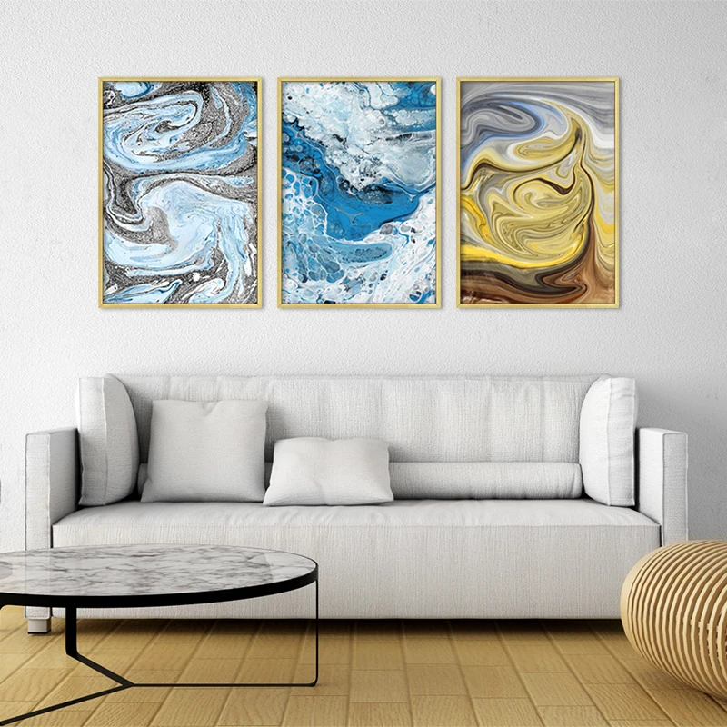 

Nordic Poster Poster Colorful Golden Scandinavian Abstract Modern Canvas Painting Wall Art Print Pictures Living Room Home Decor