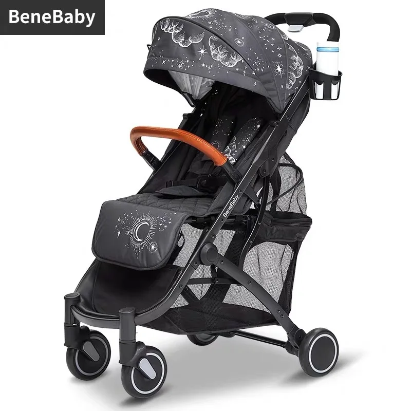 High Landscape Baby Stroller Can Be Boarded on The Plane, Lightweight Folding Shock Absorber Four-wheel Stroller