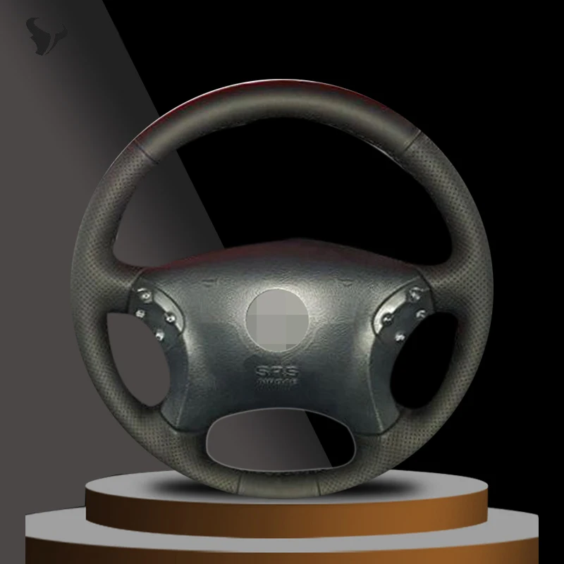 

Черная искусственная кожа Чехол рулевого колеса автомобиля для Mercedes Benz W203 c-класс 2001 2002 2003 2004 2005 2006 2007