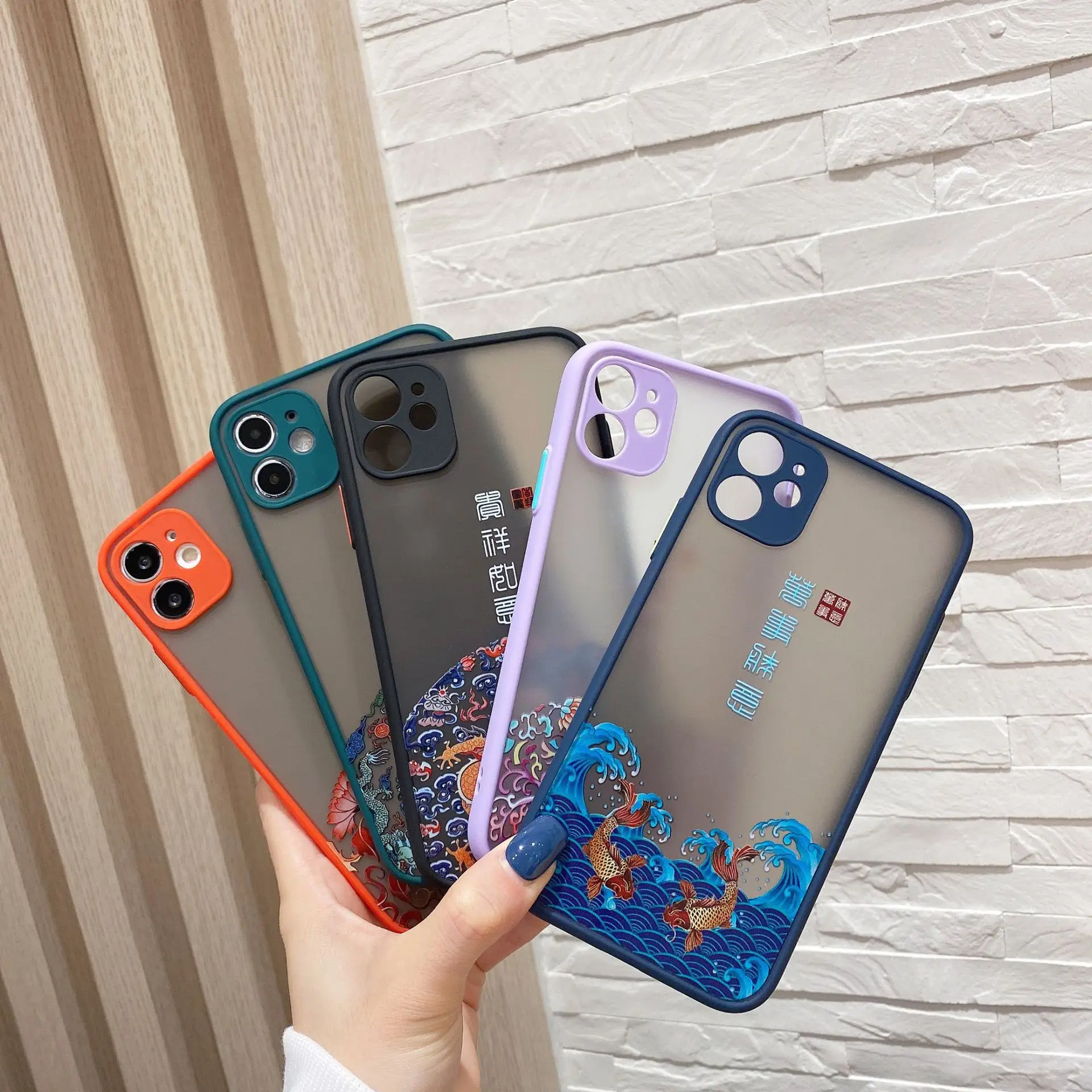 

Auspicious Patterns In Chinese Style Phone Case For IPhone 11 12 Pro Max Mini 6 7 8 Plus XR X XS MAX Delicate Case Cover