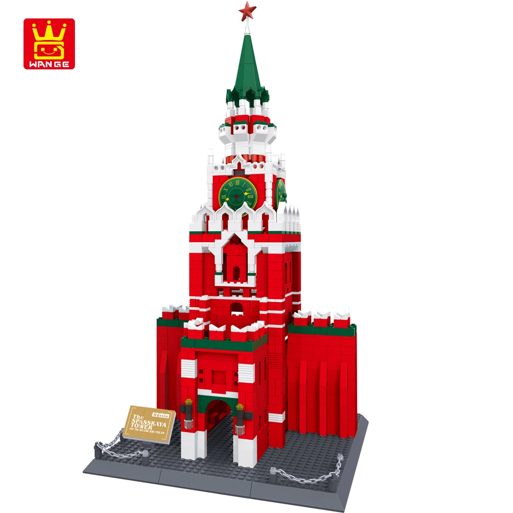 

WANGE 5219 Famous Russia Kremlin Building Blocks 1044pcs Bricks DIY Assemble Construction Toys for Children Birthday Gifts