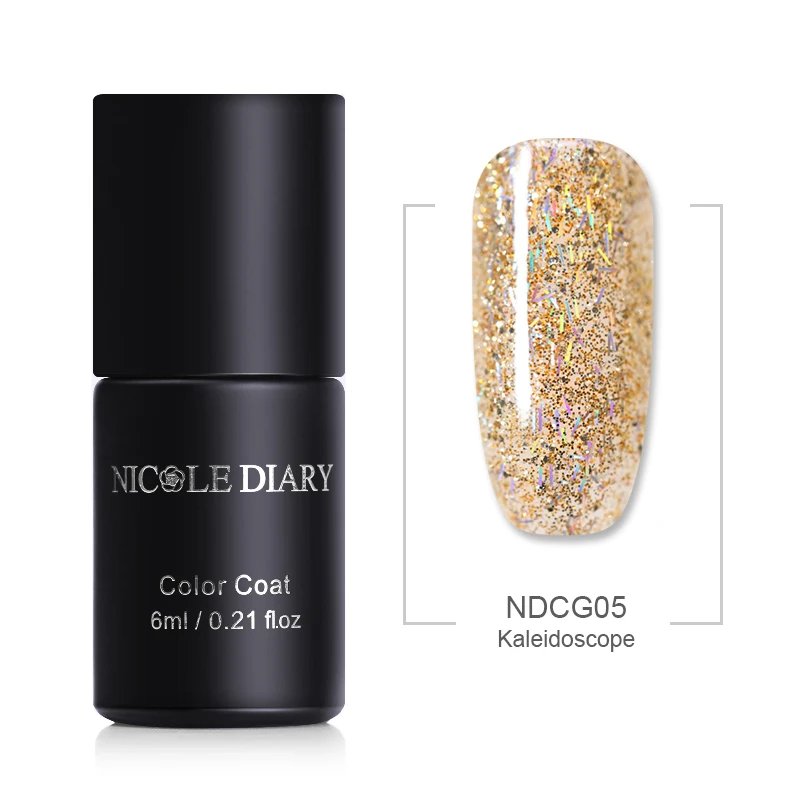 NDCG05 NICOLE DIARY, розовое золото, гель для ногтей, блестящий Светодиодный УФ-гель, для маникюра, блестки, отмачиваемый Гель-лак для ногтей, Полупостоянный Гель-лак - Цвет: NDCG05