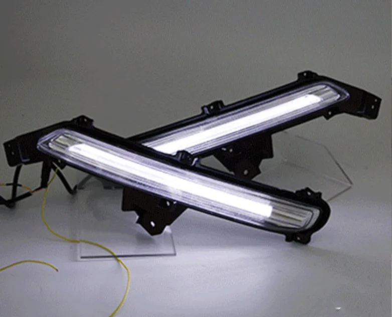

Fast delivery Led daytime running lights+moving turn signal+blue night mode+remote control for Kia K2 2015-2016