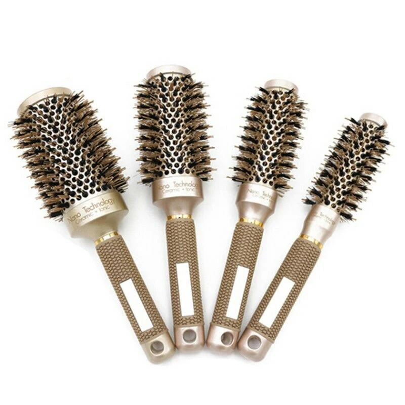 

Professional Thermal Ceramic Ionic Round Barrel Hair Brush Comb with Boar Bristle BFC996
