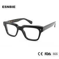 jeff style brand designer acetate eyeglasses frame women thick rim square glasses for men clear lens myopia prescription eyewear