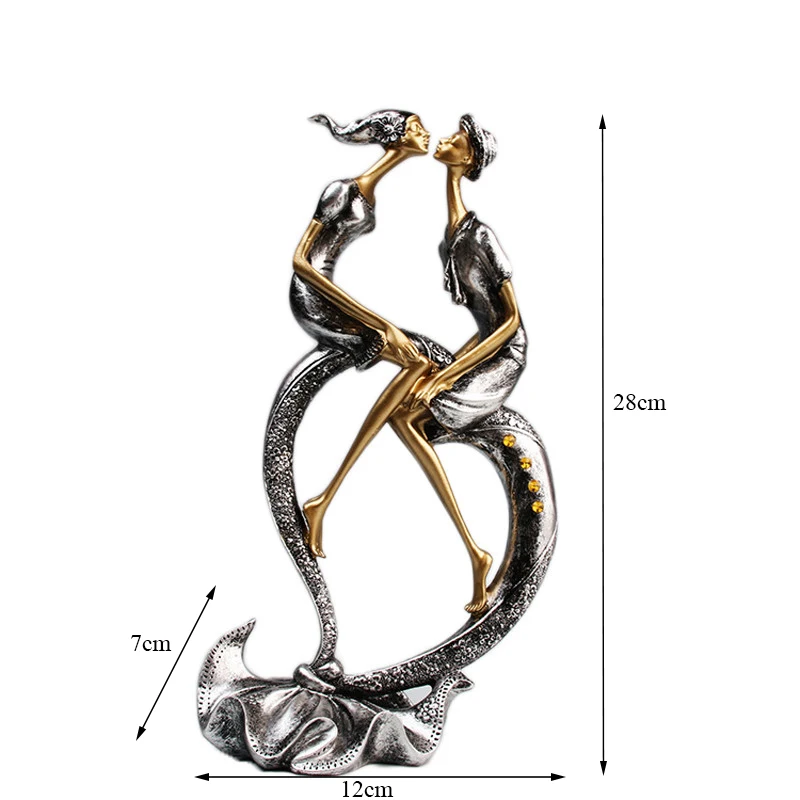 Статуэтка в европейском стиле для пары поцелуев статуэтка влюбленных ручной