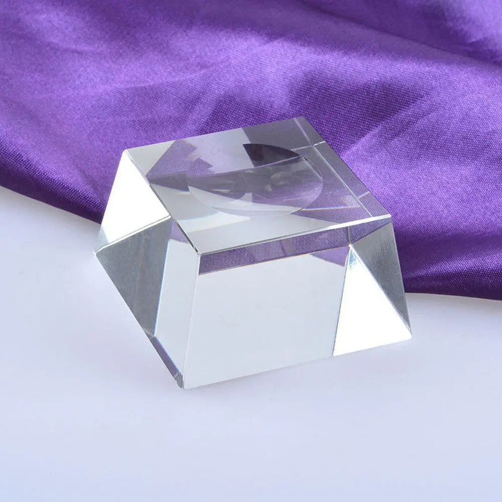 

Blocks Crystal Ball Base Clear Glass Display Stand Holder Practical Dimple Home Décor New Durable High Quality Hot