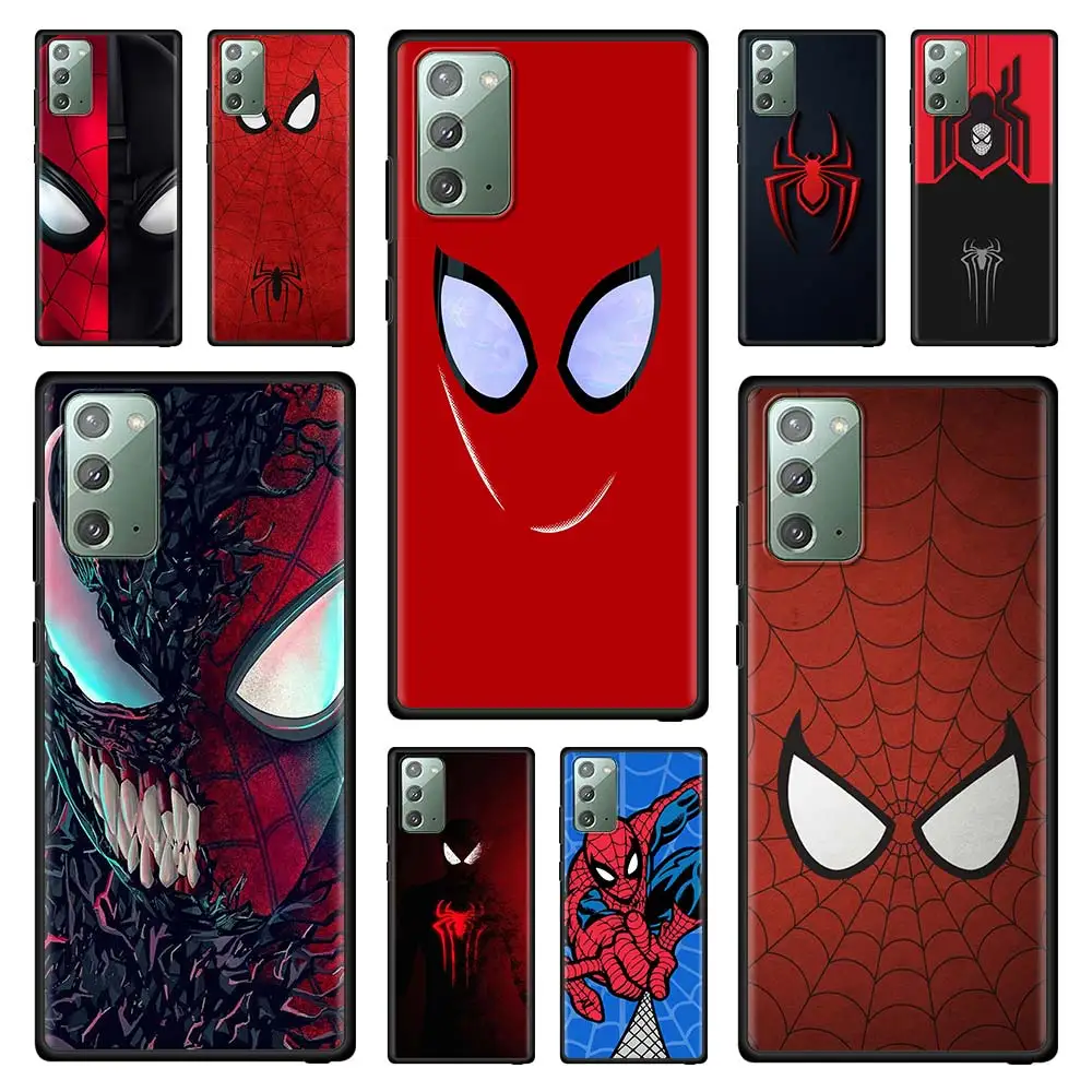 

Amazing Spider Man Case For Samsung Note 20 Ultra 10 Plus 10Lite 9 8 A51 A12 S20 FE A21s A71 A50 A52 A31 Black Soft Phone Cover