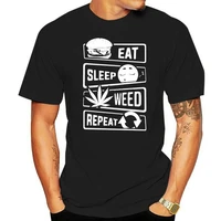 eat sleep weed repeat stoner pothead t shirt