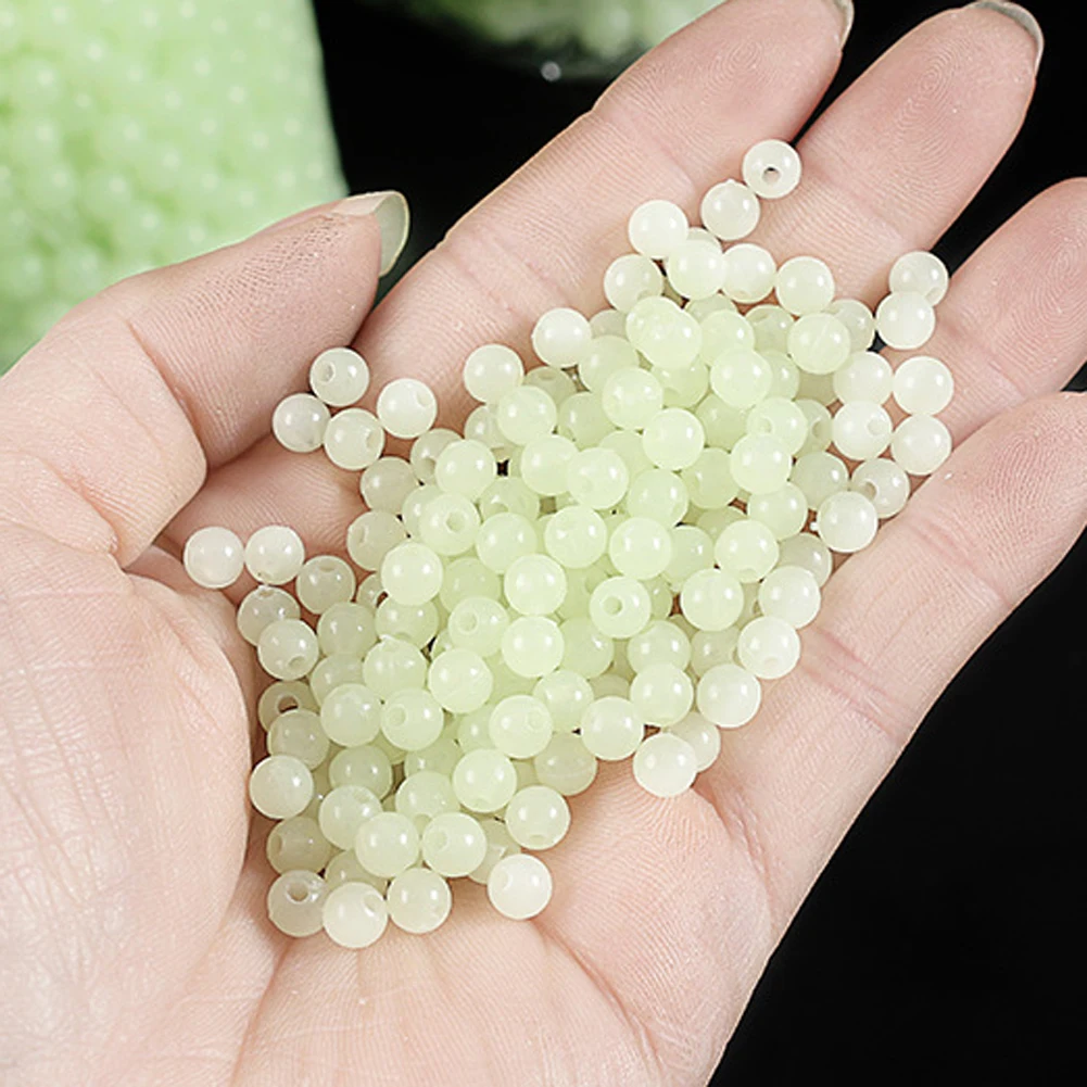 100 шт./лот Рыболовные Поплавки бусины светящиеся шарики для ночной рыбалки